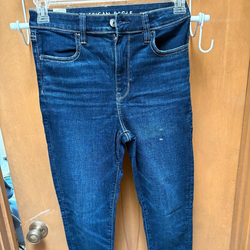 American Eagle Super High Rise Jeggings Women’s 4R Dark Wash Skinny Jeans NWT
